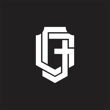 Üst üste binen biçim tasarım şablonlu DG logo monogramı