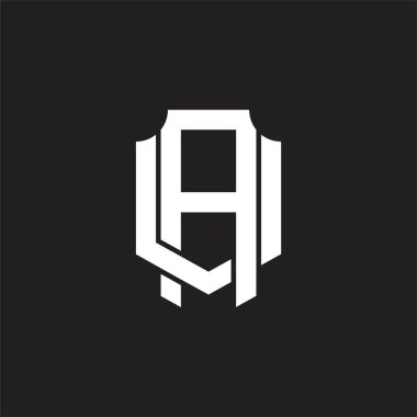 Üst üste binen biçim tasarım şablonlu AU Logo monogramı