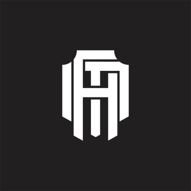 Üst üste binen biçim tasarım şablonu ile AM Logo monogramı