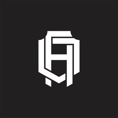 Üst üste binen biçim tasarım şablonu ile AD Logo monogramı