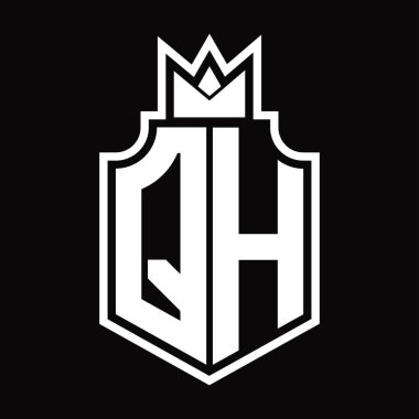 Taç tasarım şablonu ile QH Logo simgesi