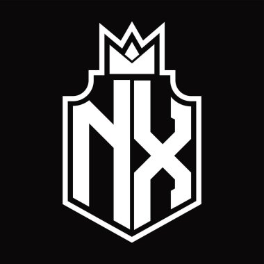 Taç tasarım şablonuyla NX logo simgesi