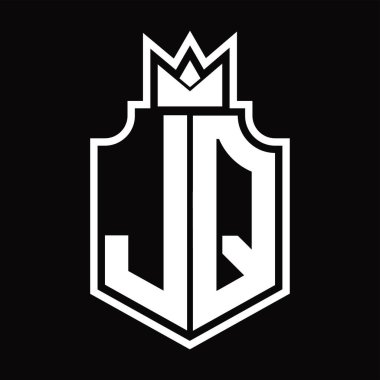 Taç tasarım şablonu ile JQ Logo simgesi