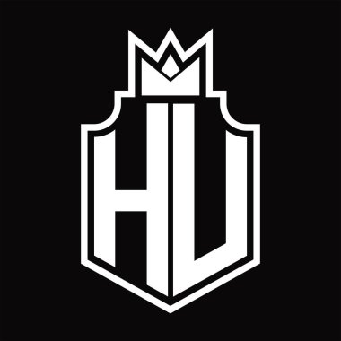 Crown tasarım şablonuyla HU Logo simgesi