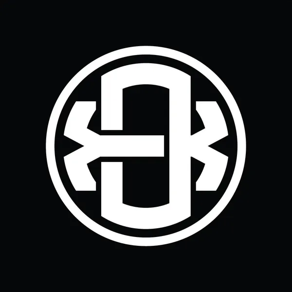 Logo Monogramm Mit Überlappenden Stil Vintage Design Vorlage — Stockvektor