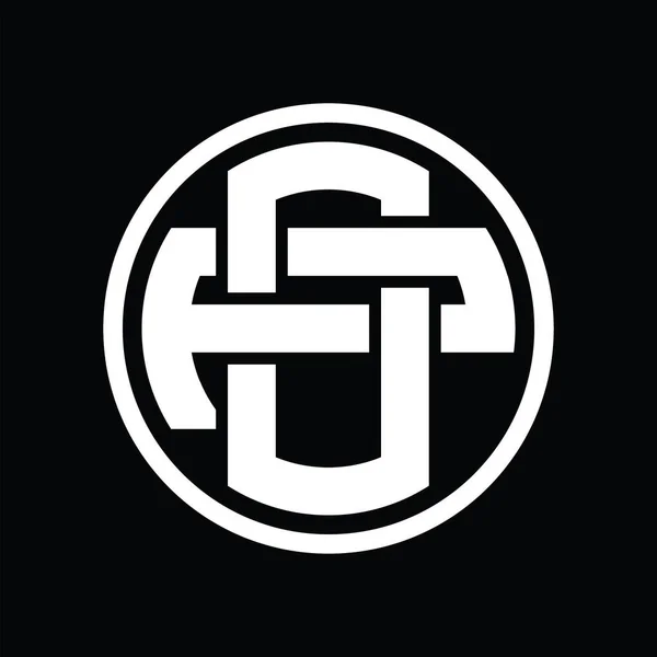 Logo Монограма Стилем Перекриття Вінтажний Шаблон Дизайну — стоковий вектор
