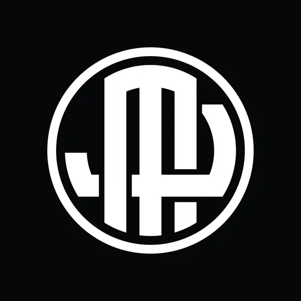 Üst Üste Binen Stil Vintage Tasarım Şablonuyla Logo Monogramı — Stok Vektör