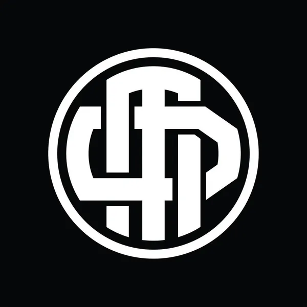 Monografia Logo Pokrywającym Się Stylem Vintage Design Template — Wektor stockowy