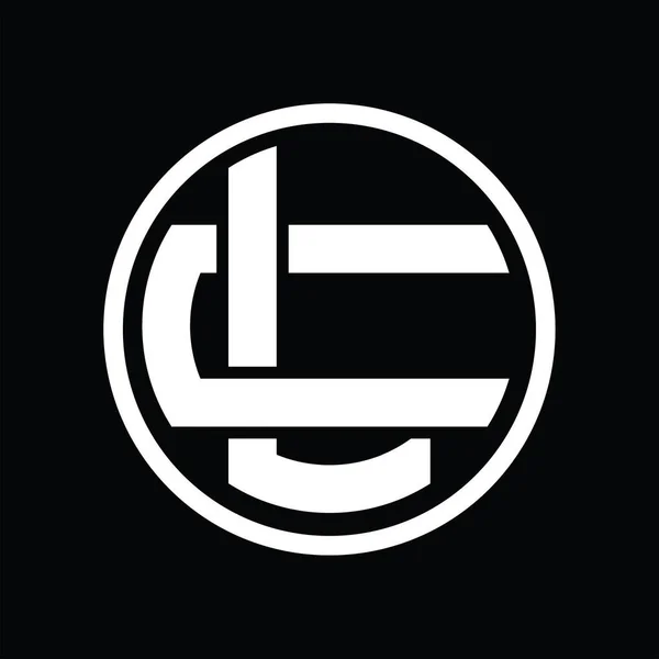 Logo Monogramm Mit Überlappender Vintage Design Vorlage — Stockvektor