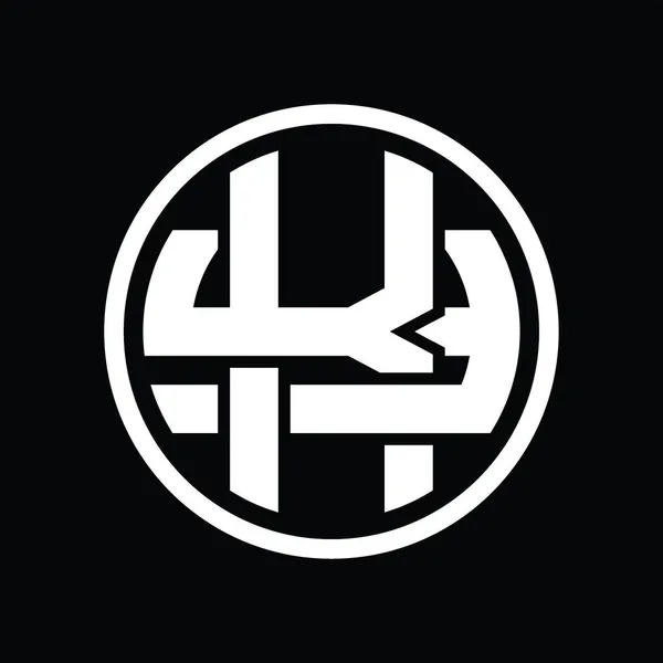 Logo Monogram Overlapping Style Vintage Design Template — Stock Vector