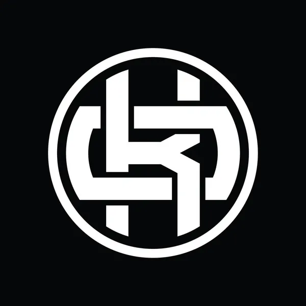 Monogramme Logo Avec Modèle Design Vintage Style Qui Chevauchent — Image vectorielle