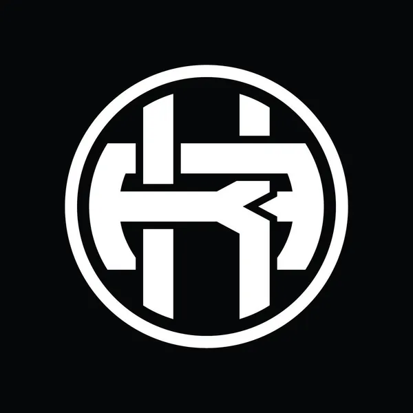 Monograma Logo Con Plantilla Diseño Vintage Estilo Superpuesto — Vector de stock