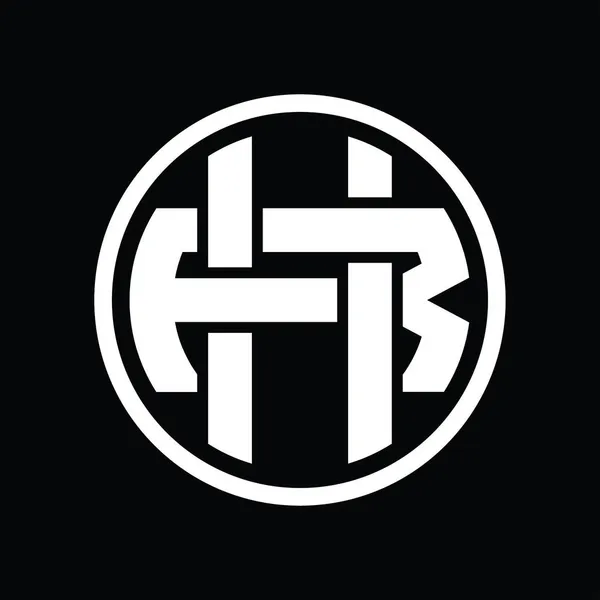 Monogramme Logo Avec Modèle Design Vintage Style Qui Chevauchent — Image vectorielle