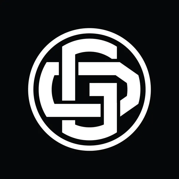 Monograma Logotipo Com Sobreposição Modelo Design Vintage Estilo — Vetor de Stock