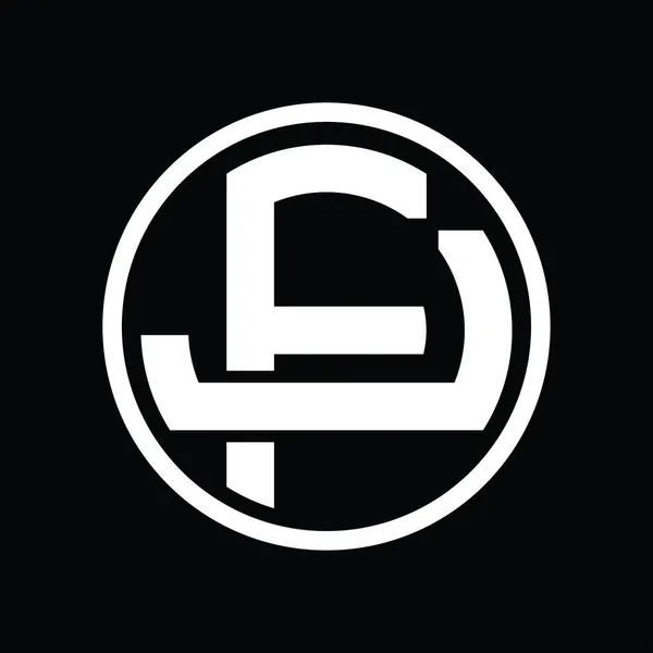 Monograma Logotipo Com Sobreposição Modelo Design Vintage Estilo —  Vetores de Stock