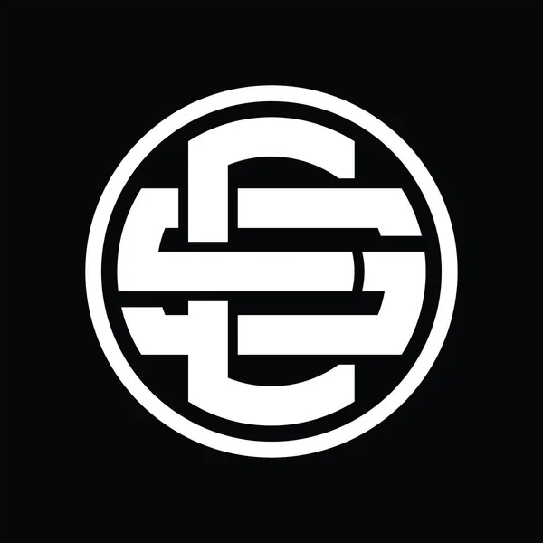 Monograma Logotipo Com Sobreposição Modelo Design Vintage Estilo — Vetor de Stock