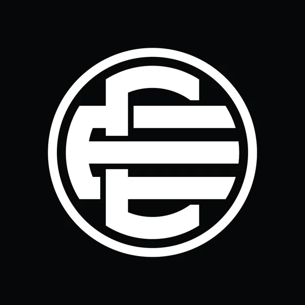 Eeロゴモノグラムと重なり合うスタイルのヴィンテージデザインテンプレート — ストックベクタ