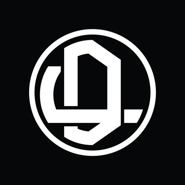 Logo Monogram Překrývajícím Stylem Vintage Design Šablony — Stockový vektor