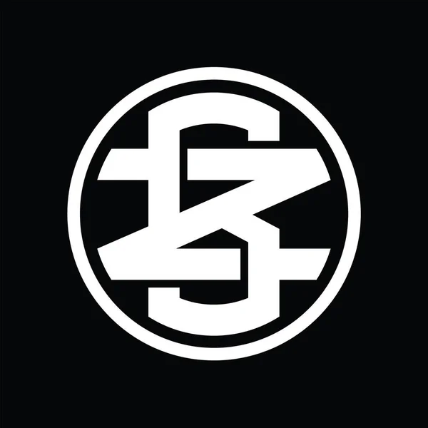 Logo Monograma Con Plantilla Diseño Vintage Estilo Superpuesto — Vector de stock
