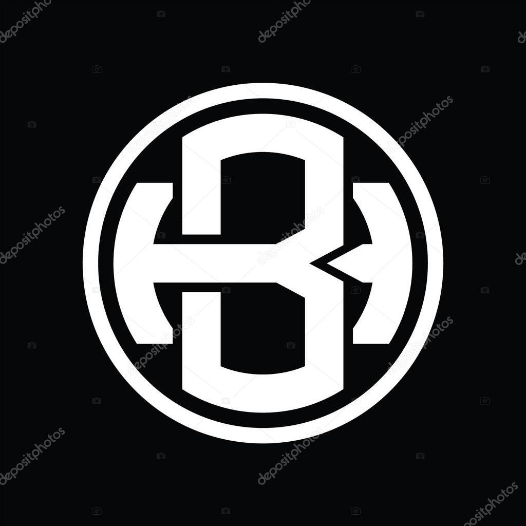 BH Logo monogram with overlapping style vintage design template