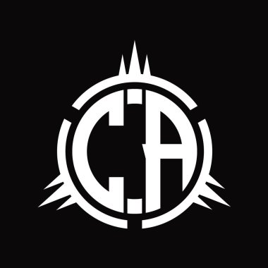 CA Logo monogramı çember element tasarım şablonunda izole edildi