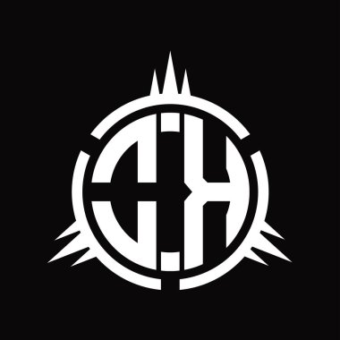Çember element dizayn şablonunda izole edilmiş logo monogramı