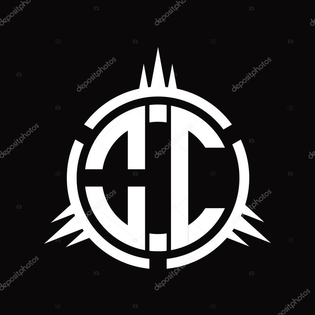 OC Logo monogram isolated on circle element design template