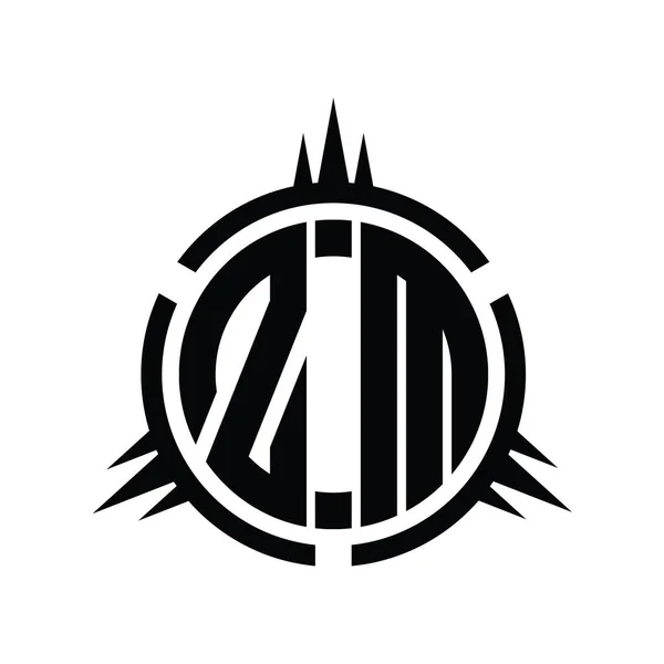 Monogramma Logo Isolato Modello Design Elemento Cerchio — Foto Stock