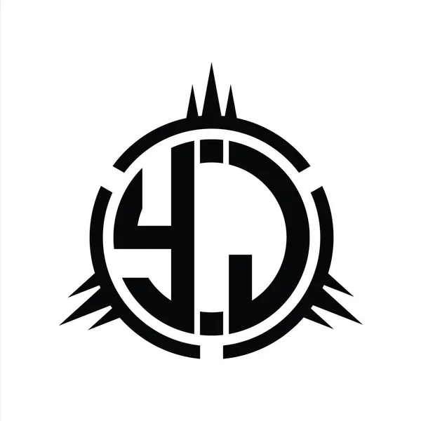 Logo Monogram Isoleret Cirkel Element Design Skabelon - Stock-foto