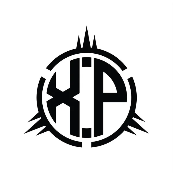 Logo Monogram Izolowany Szablonie Projektu Elementu Okręgu — Zdjęcie stockowe