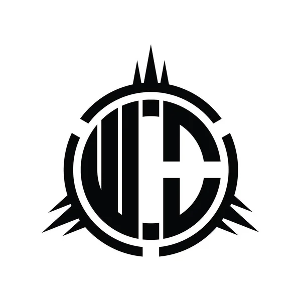 Μονόγραμμα Logo Που Απομονώνεται Στο Πρότυπο Σχεδιασμού Στοιχείων Κύκλου — Φωτογραφία Αρχείου