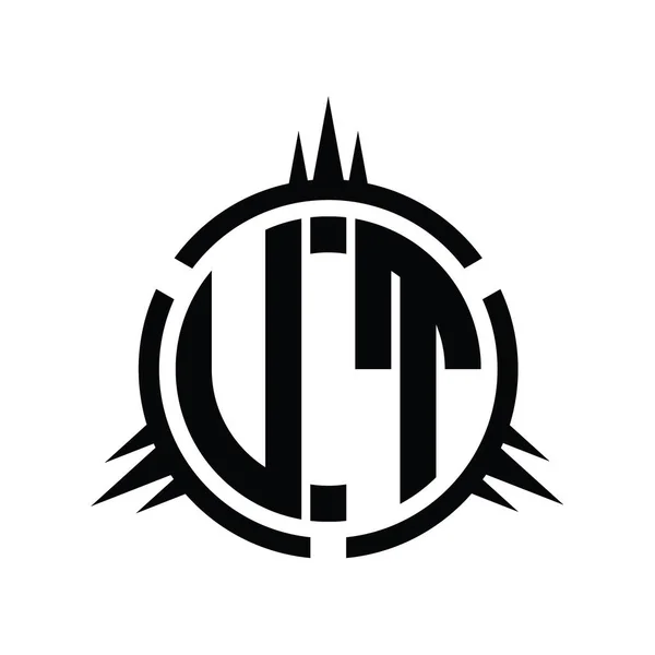Logo Monogramme Isolé Sur Modèle Conception Éléments Circulaires — Photo