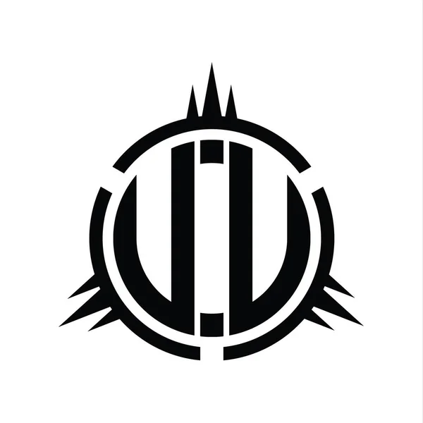 Logo Monogramme Isolé Sur Modèle Conception Élément Cercle — Photo