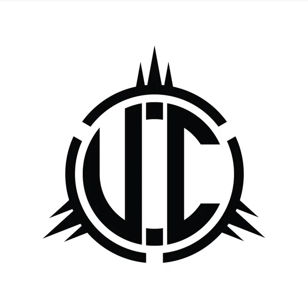 Logo Monogramme Isolé Sur Modèle Conception Élément Cercle — Photo