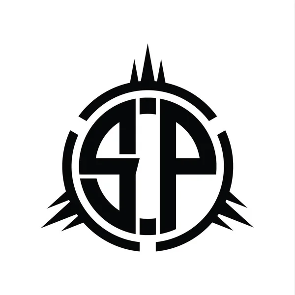 Logo Monogram Elszigetelt Kör Elem Tervezési Sablon — Stock Fotó
