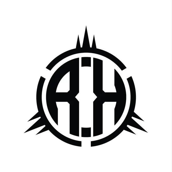 Монограмма Логотипа Изолированная Шаблоне Оформления Элемента Круга — стоковое фото