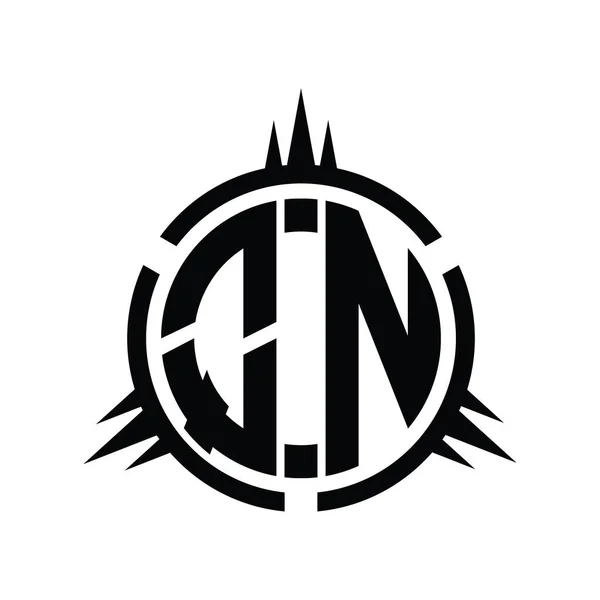 Logo Monogram Izolovaný Šabloně Návrhu Prvků Kruhu — Stock fotografie