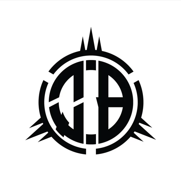 Logo Monogram Izolowany Szablonu Elementu Okręgu — Zdjęcie stockowe