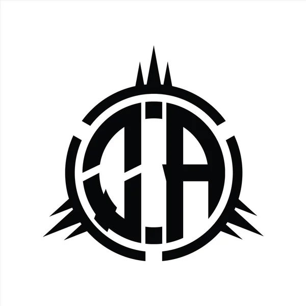 Monografia Logo Odizolowana Szablonie Projektu Elementu Okręgu — Zdjęcie stockowe