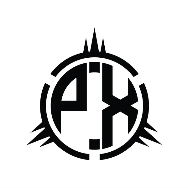 Çember Element Tasarım Şablonunda Izole Edilmiş Logo Monogramı — Stok fotoğraf