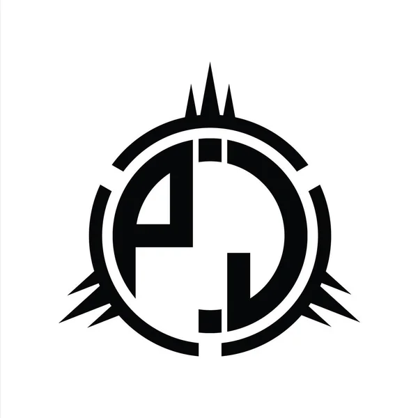 Монограмма Логотипа Изолированная Шаблоне Дизайна Элемента Круга — стоковое фото
