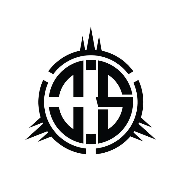 Logo Monogramme Isolé Sur Modèle Conception Éléments Circulaires — Photo
