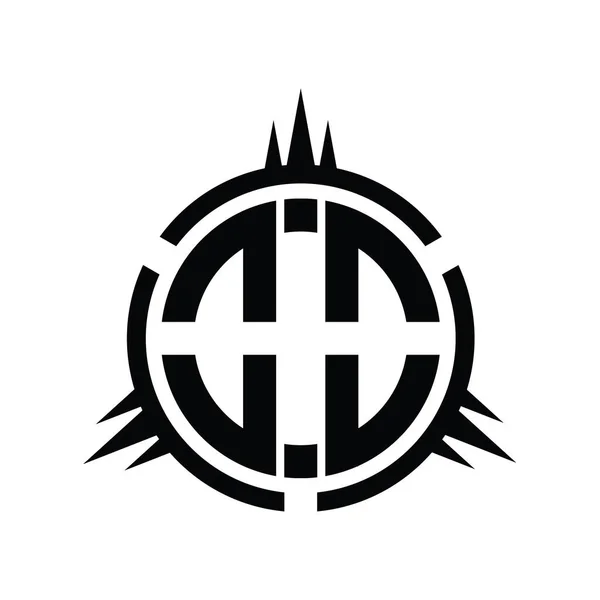 Monogram Logo Izolowany Szablonie Projektu Elementu Okręgu — Zdjęcie stockowe