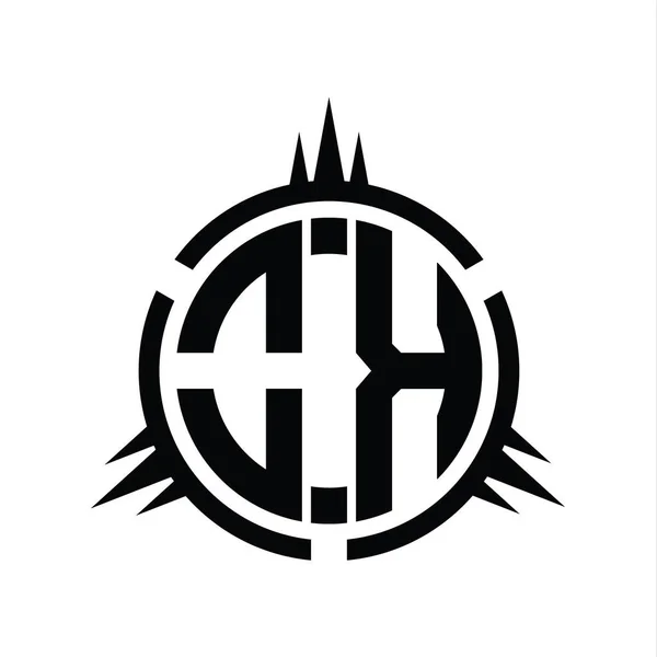 Logo Monogram Izolovaný Šabloně Návrhu Kruhového Prvku — Stock fotografie