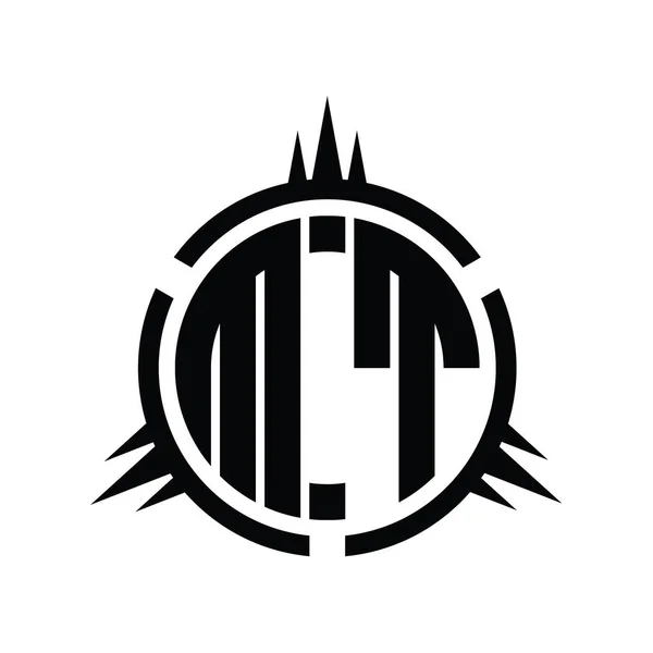 Logo Monogram Izolovaný Šabloně Návrhu Kruhového Prvku — Stock fotografie