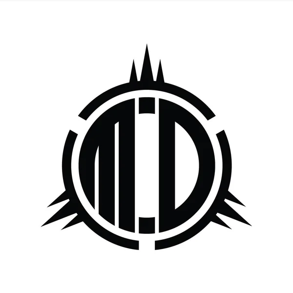 Monografia Logo Odizolowana Szablonu Elementu Okręgu — Zdjęcie stockowe
