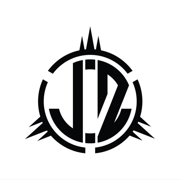 Monogram Logo Izolowany Szablonie Projektu Elementu Okręgu — Zdjęcie stockowe
