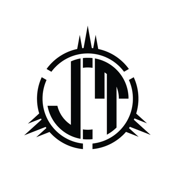 Logo Monogramma Isolato Cerchio Elemento Modello Design — Foto Stock