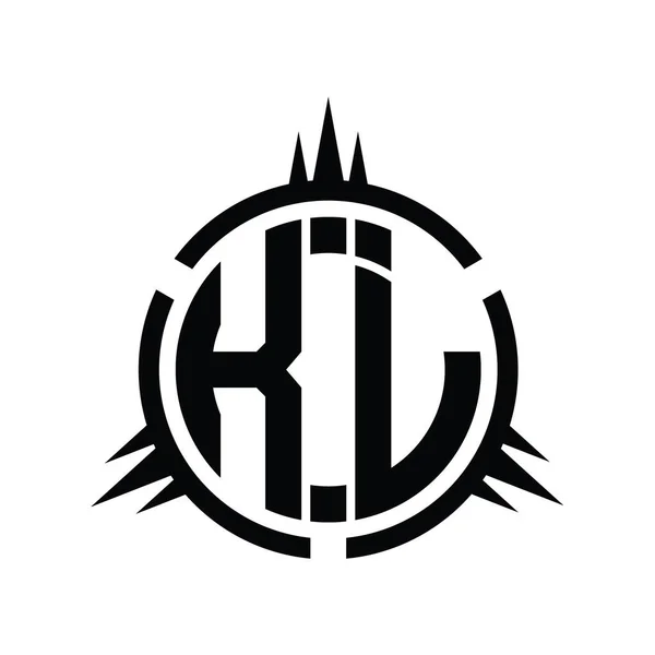 Monogram Logo Diisolasi Pada Templat Desain Elemen Lingkaran — Stok Foto