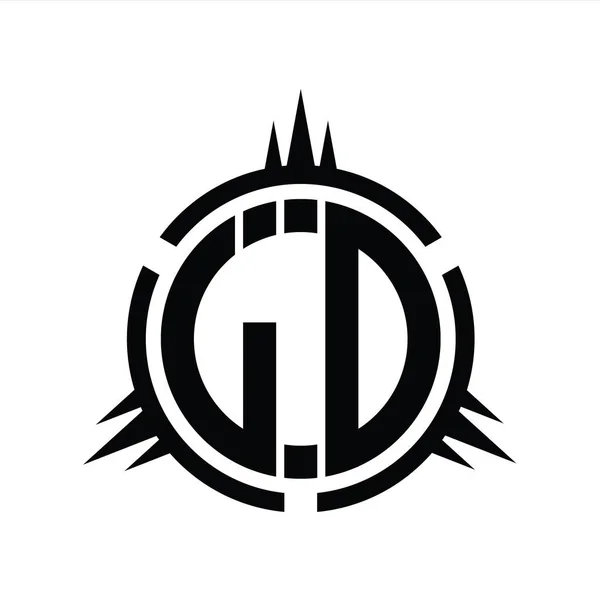 Logo Monogram Elszigetelt Kör Elem Design Sablon — Stock Fotó